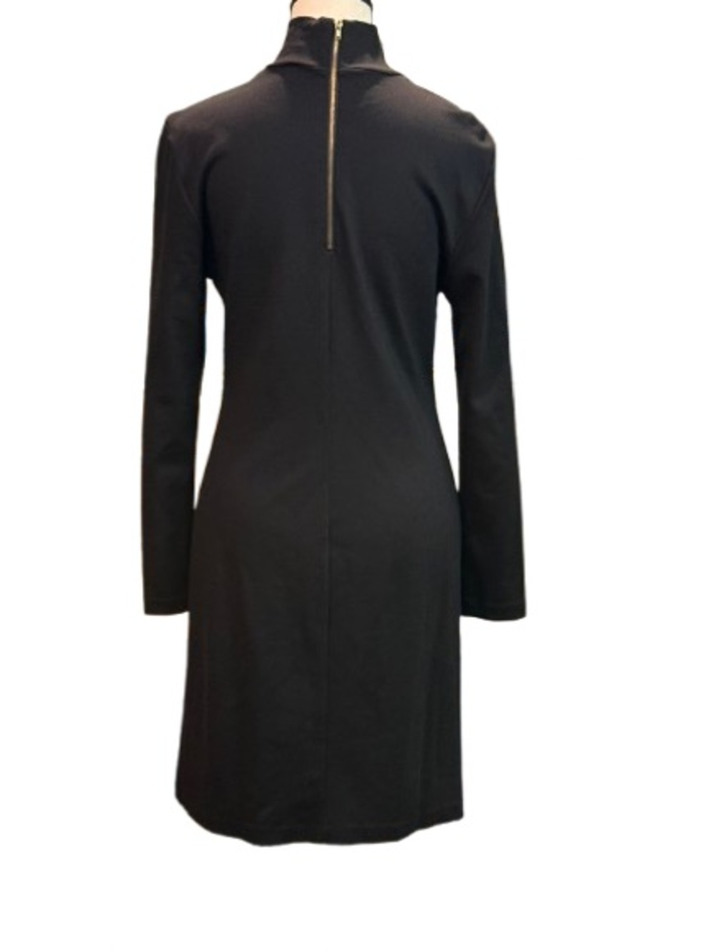 Philosophy Republic Clothing Black Turtleneck Dress Size Small Gold Zippers - Picture 7 of 7